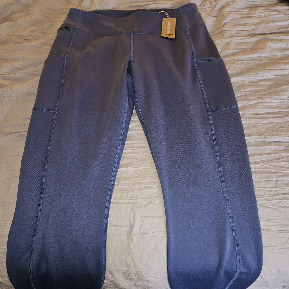 NWT Patagonia Pack Out Tights in Current Blue, size L
